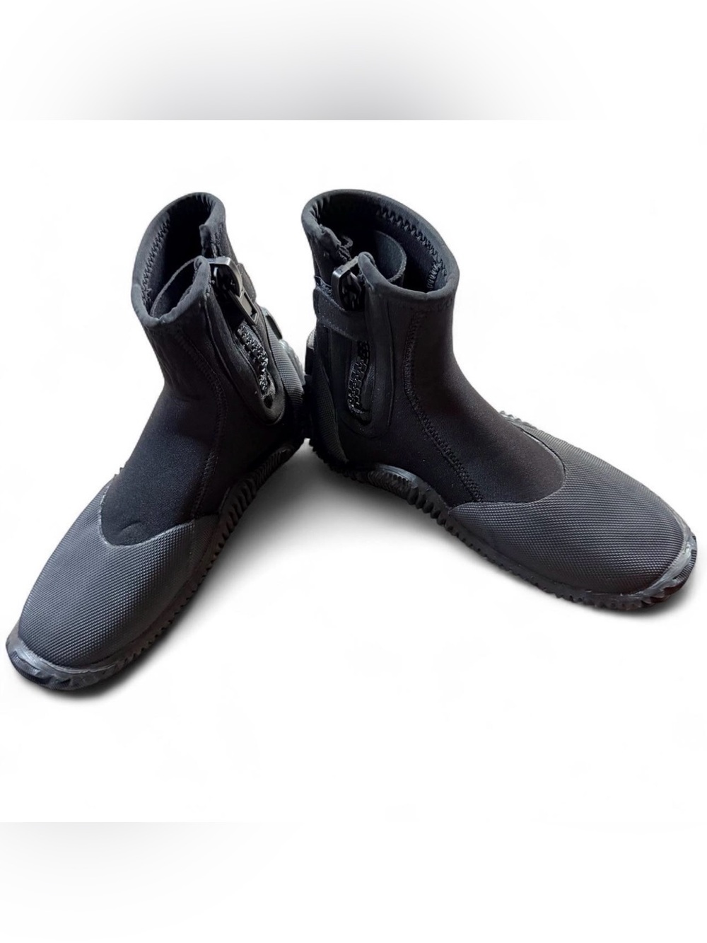 Men's Black Neoprene Swim Boots with Side Zipper 5mm
